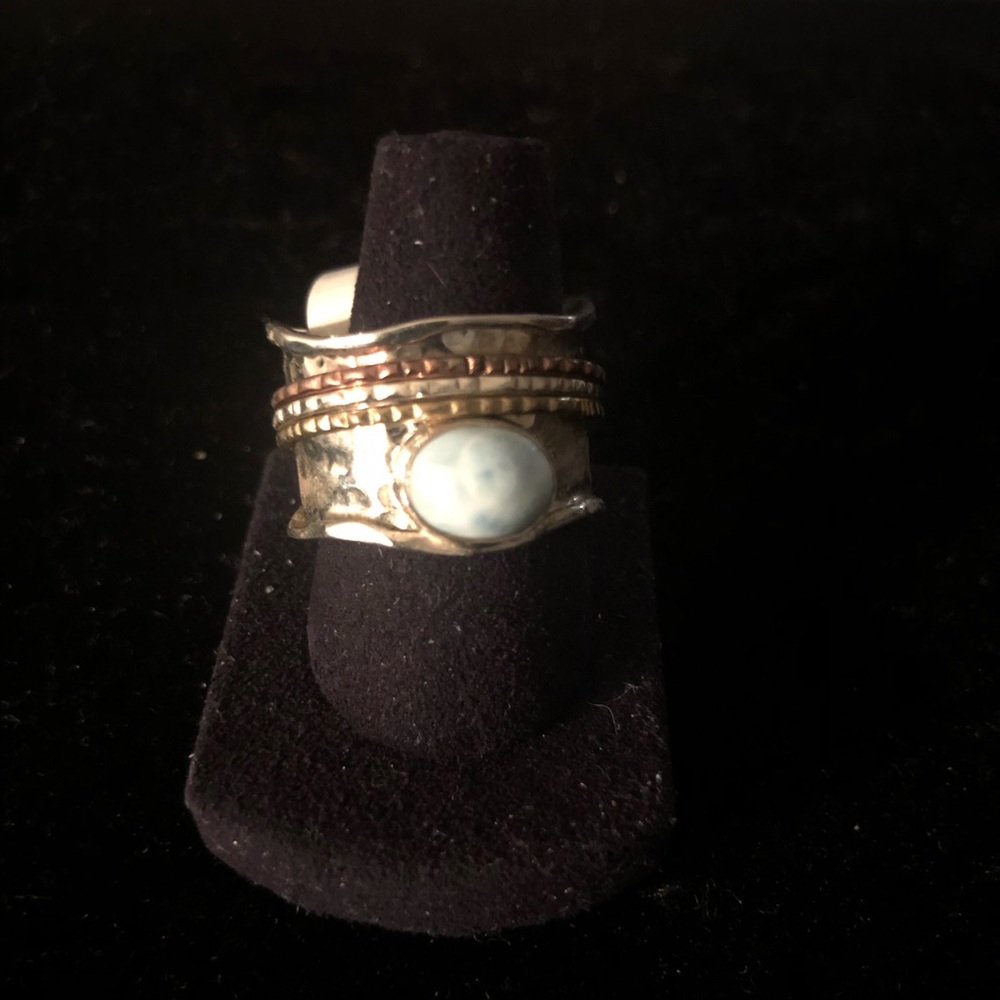STERLING SILVER SPINNER WORRY RING